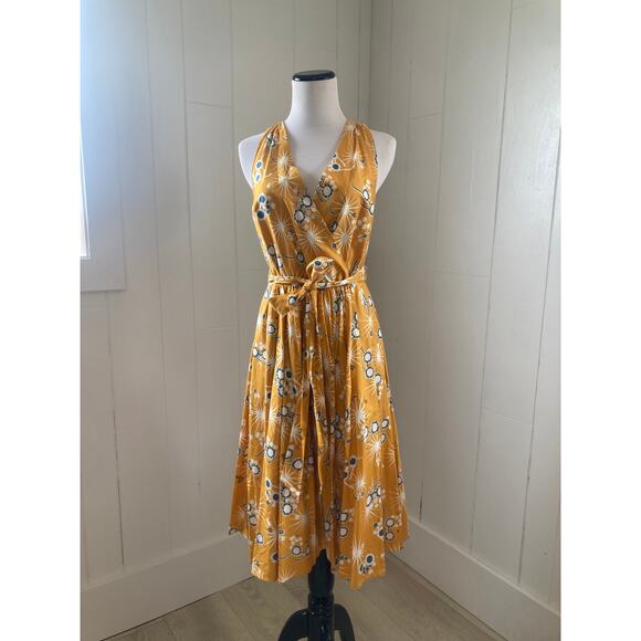 Modcloth Dresses & Skirts - ModCloth Yellow With Blue Sunglasses Fit & Flare Dress, Size 0